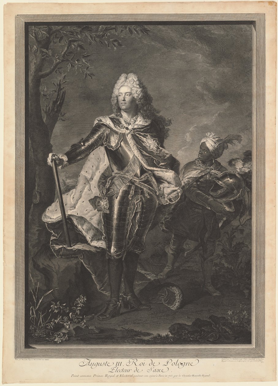Augusta III. Król Polski, 1750. autorstwa Jean Joseph Balechou