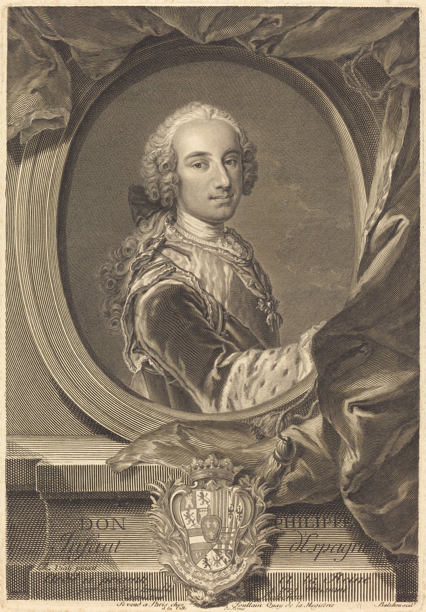 Don Filip, niemowlę z Hiszpanii autorstwa Jean Joseph Balechou after Louis Rene de Vialy