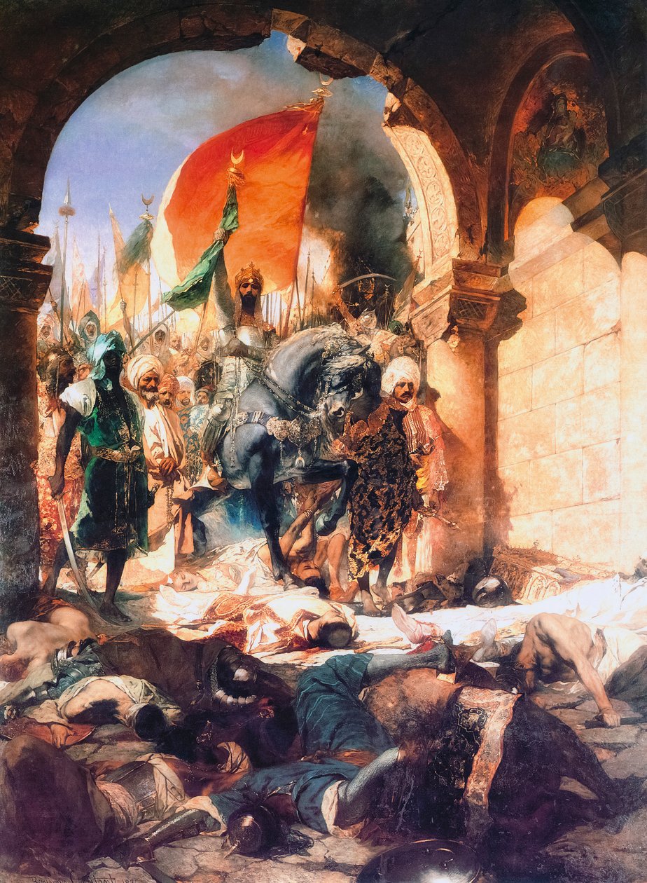 Wjazd Mehmeda II do Konstantynopola. autorstwa Jean Joseph Benjamin (after) Constant