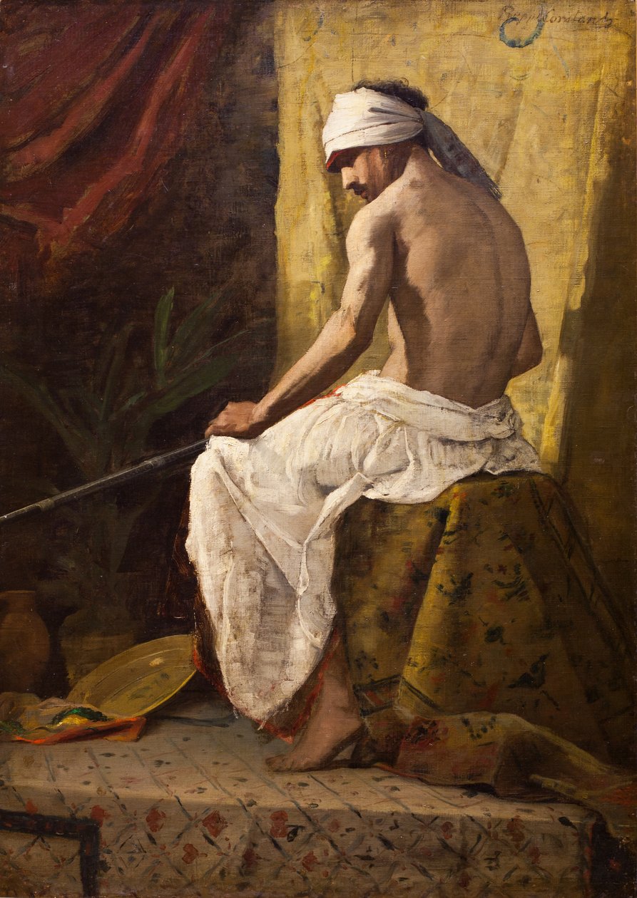 Arabe asis, bez daty. (Olej na płótnie) autorstwa Jean Joseph Benjamin Constant
