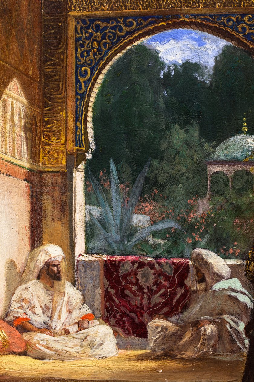 W pałacu sułtana (detal), niedatowany. (Olej na płótnie) autorstwa Jean Joseph Benjamin Constant