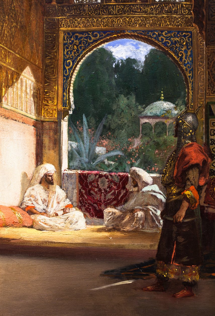 W pałacu sułtana (detal), niedatowany. (Olej na płótnie) autorstwa Jean Joseph Benjamin Constant