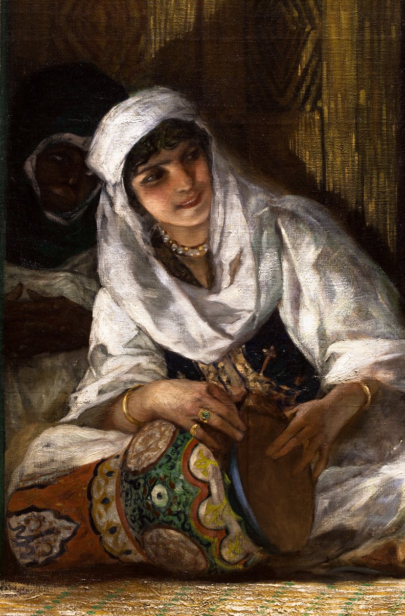 Wnętrze haremu w Maroku (szczegół) autorstwa Jean Joseph Benjamin Constant