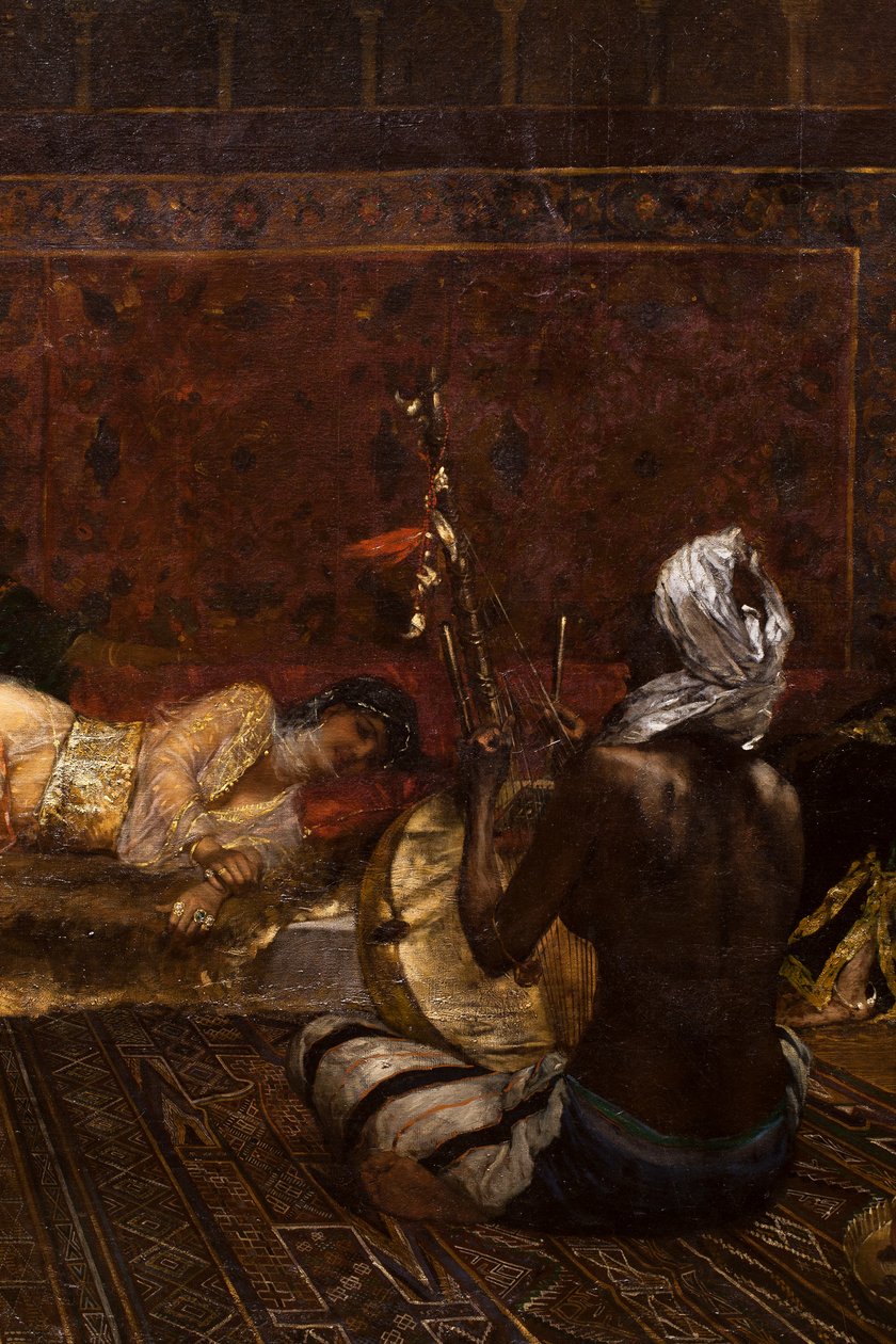 Wnętrze haremu w Maroku (szczegół) autorstwa Jean Joseph Benjamin Constant