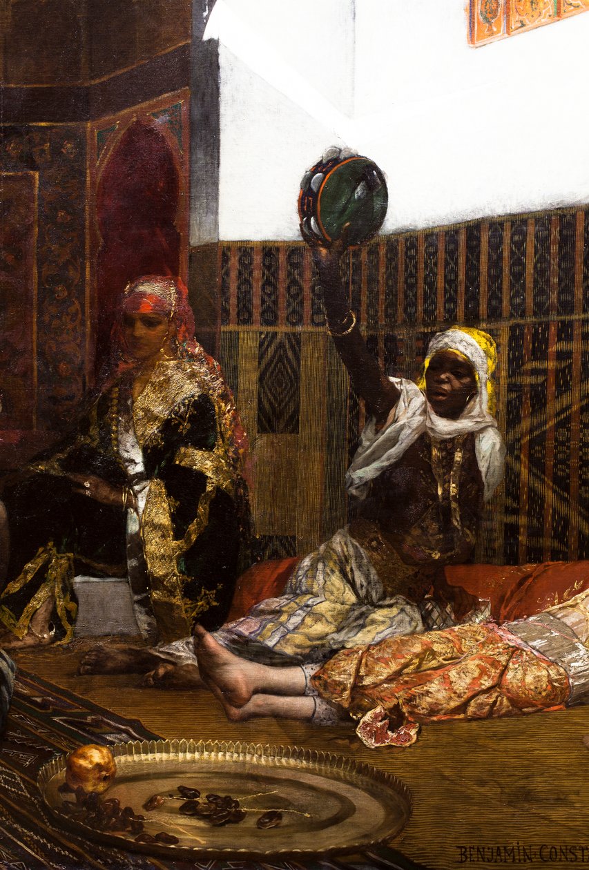 Wnętrze haremu w Maroku (szczegół) autorstwa Jean Joseph Benjamin Constant