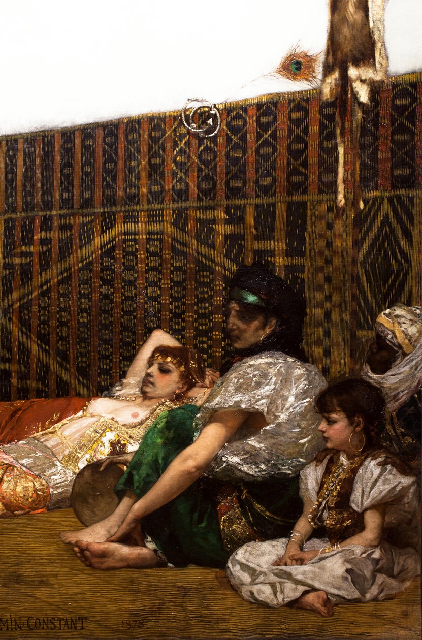 Wnętrze haremu w Maroku (szczegół) autorstwa Jean Joseph Benjamin Constant
