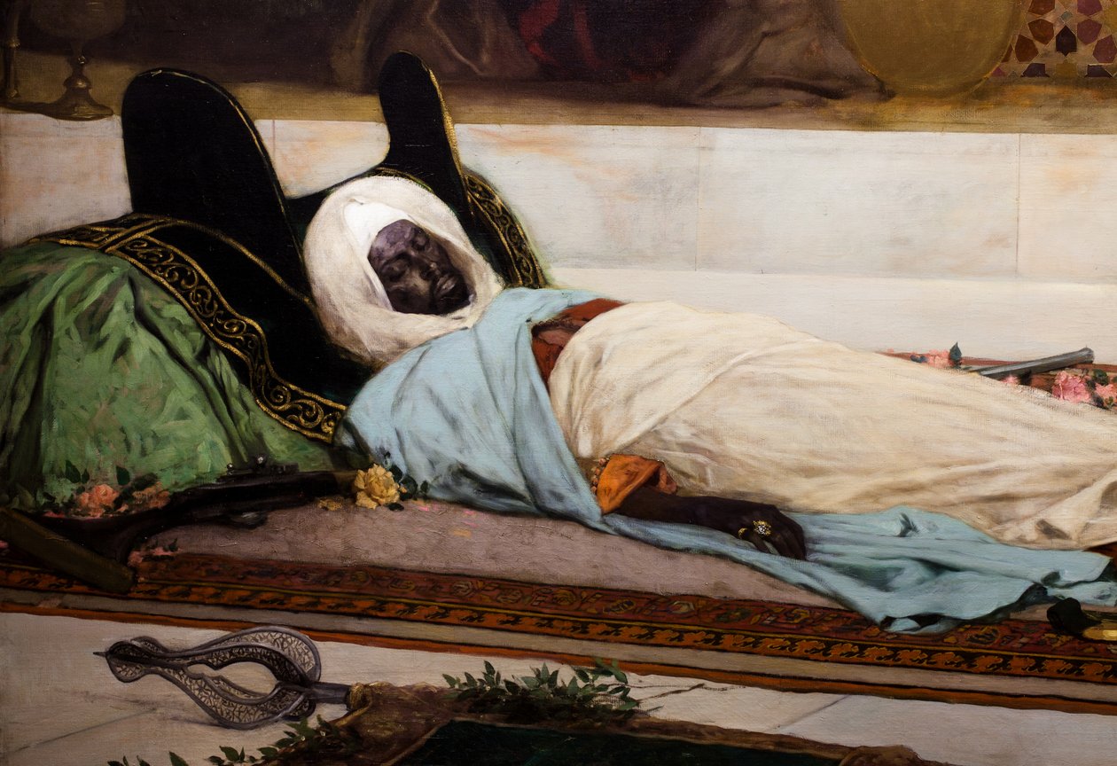 Le jour des funerailles - Scena z Maroka (detal) autorstwa Jean Joseph Benjamin Constant