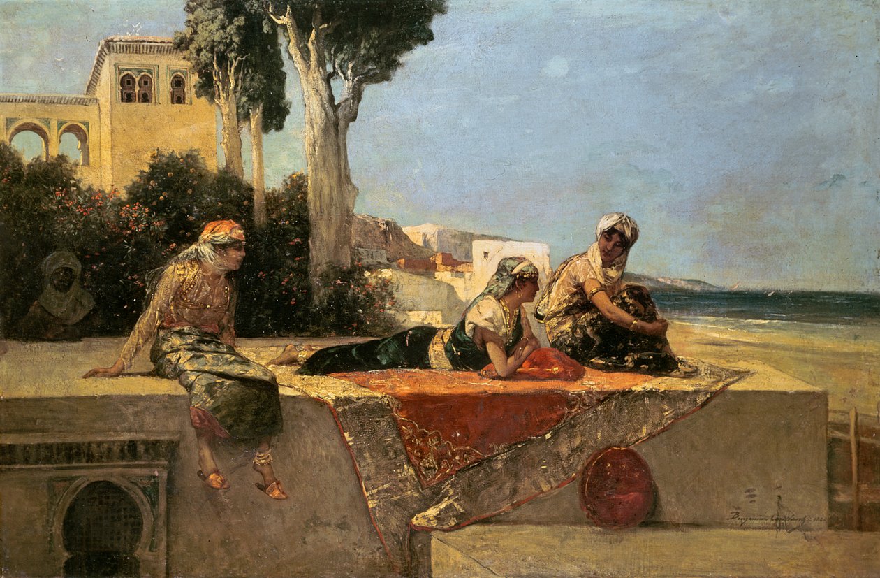 Na tarasie autorstwa Jean Joseph Benjamin Constant