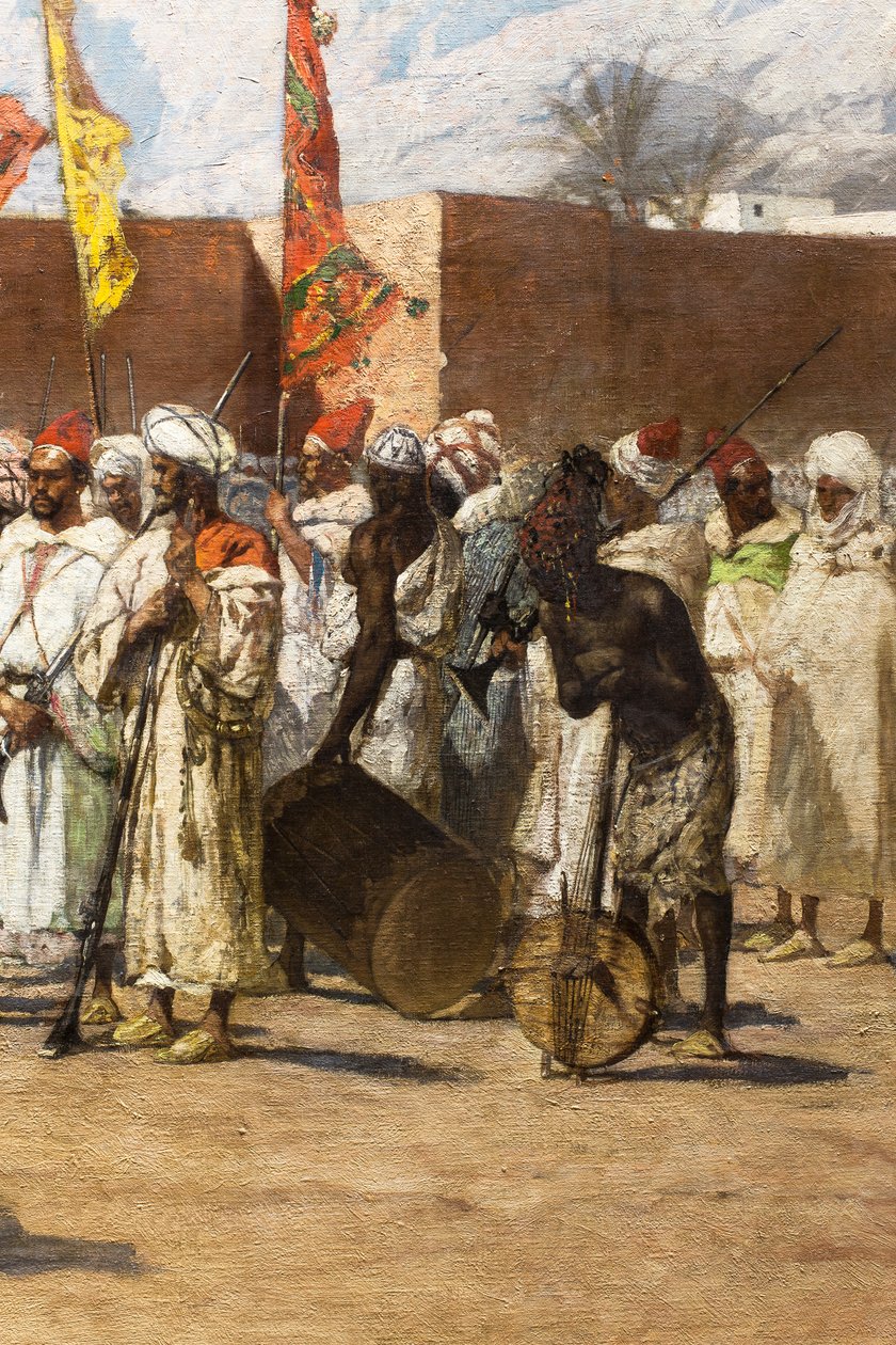 Ostatni buntownicy, marokańska scena historyczna (detal) autorstwa Jean Joseph Benjamin Constant