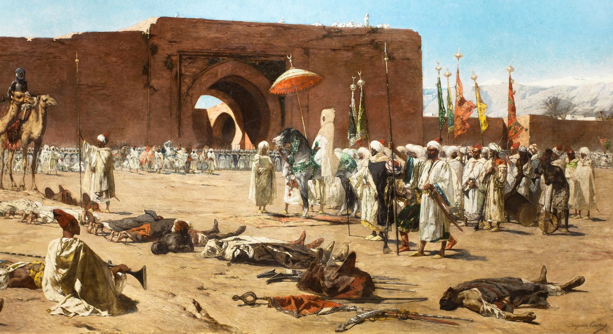 Ostatni buntownicy, marokańska scena historyczna (detal) autorstwa Jean Joseph Benjamin Constant