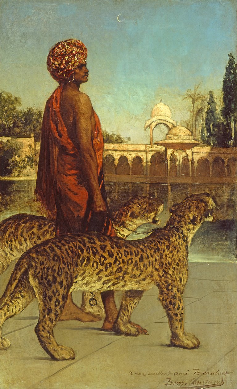 Straż Pałacowa z Dwoma Lampartami autorstwa Jean Joseph Benjamin Constant