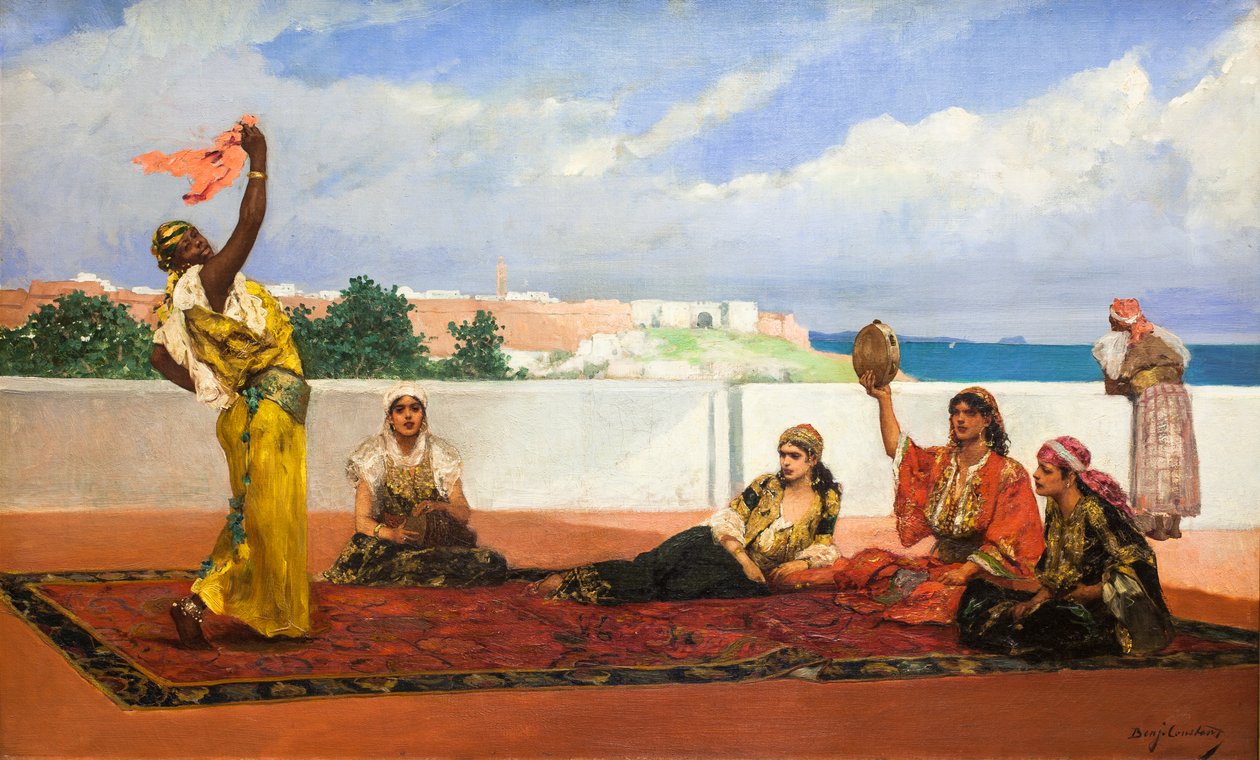 Taniec z szalami, ok. 1880 (olej na płótnie) autorstwa Jean Joseph Benjamin Constant