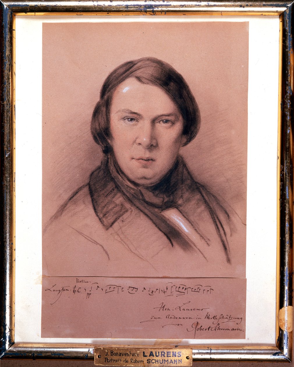 Robert Schumann, niemiecki kompozytor, połowa XIX wieku autorstwa Jean Joseph Bonaventure Laurens