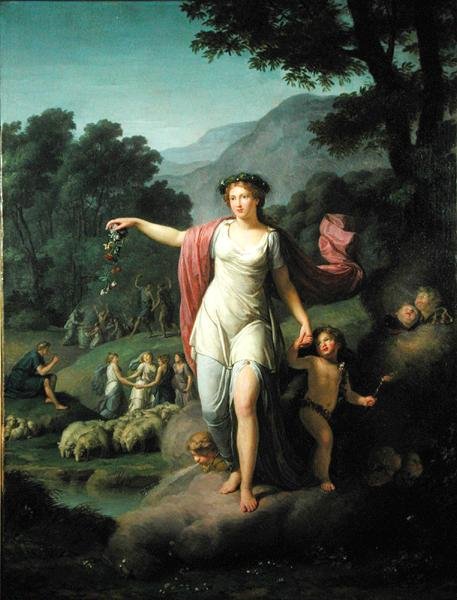 Wiosna (olej na płótnie) autorstwa Jean Joseph Taillasson