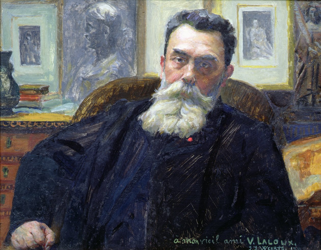 Portret Victora A. Lalouxa (1850-1937) 1911 autorstwa Jean Joseph Weerts