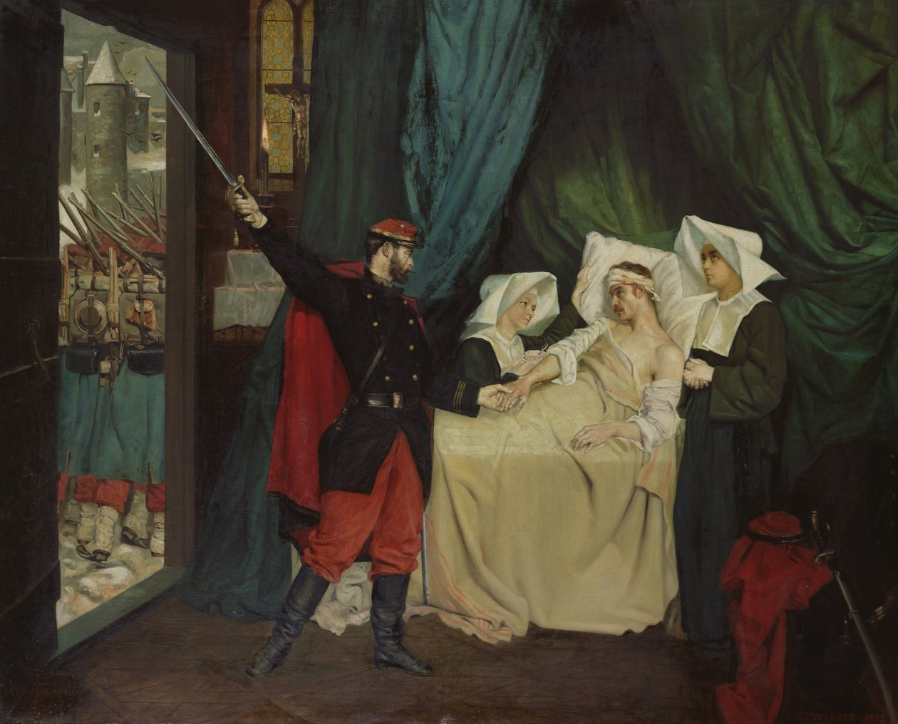 Scena podczas wojny 1870 autorstwa Jean Joseph Weerts