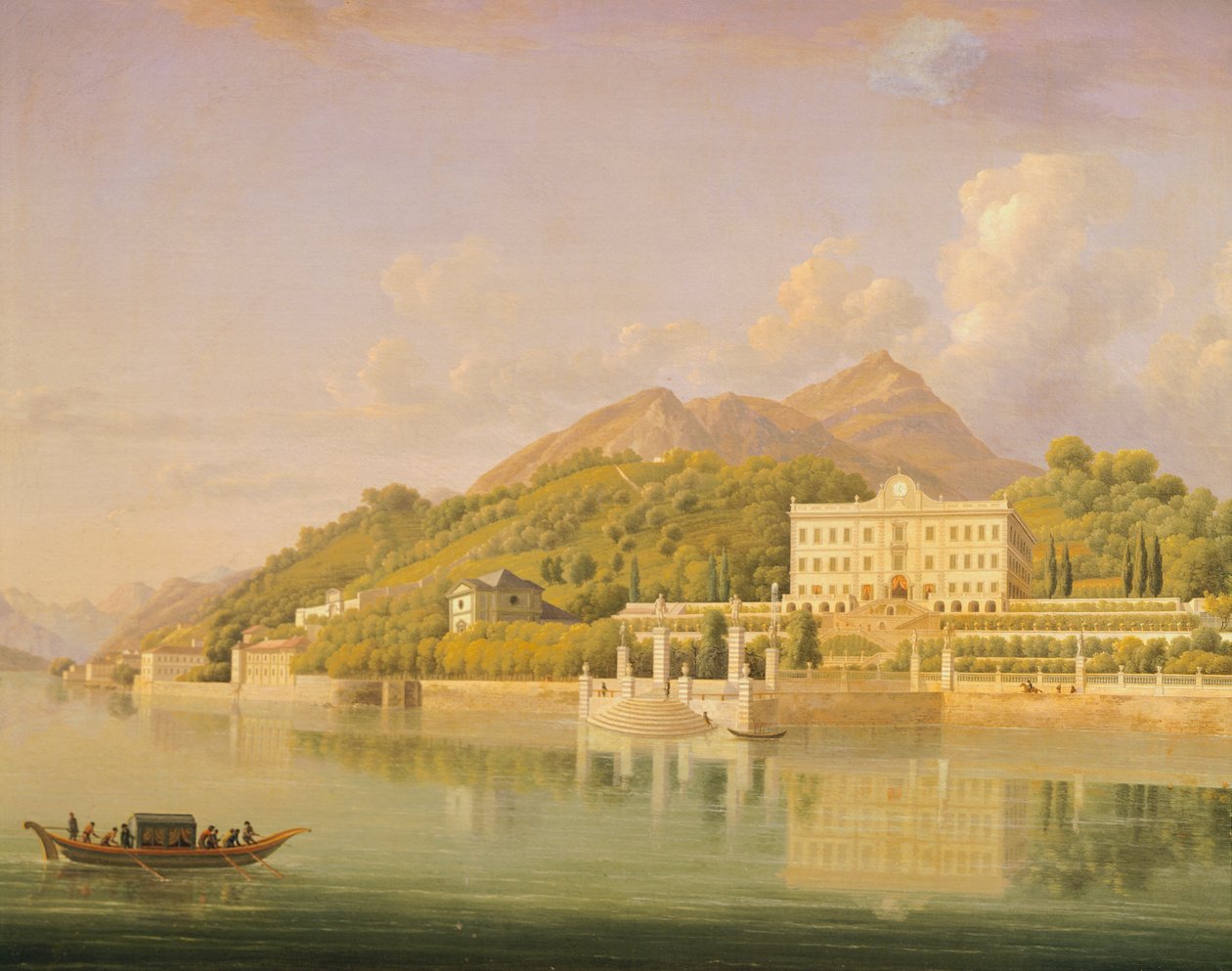 Villa Carlotta w Tremezzo nad jeziorem Como, autorstwa Jean-Josepha-Xaviera Bidaulda (1758-1846), Włochy autorstwa Jean Joseph Xavier Bidauld