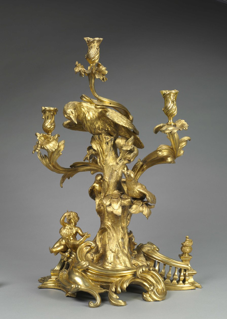 Kandelabr, ok. 1750 autorstwa Jean Joseph de Saint Germain