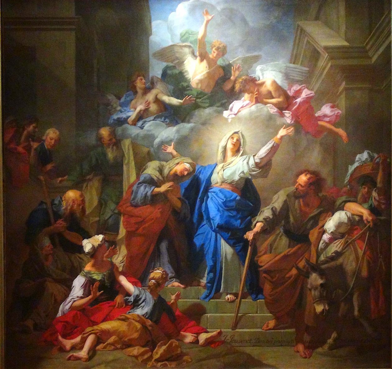 Francuski: Nawiedzenie Panny Marii (Le Magnificat) Nawiedzenie Panny Marii przez Jeana Jouveneta autorstwa Jean Jouvenet