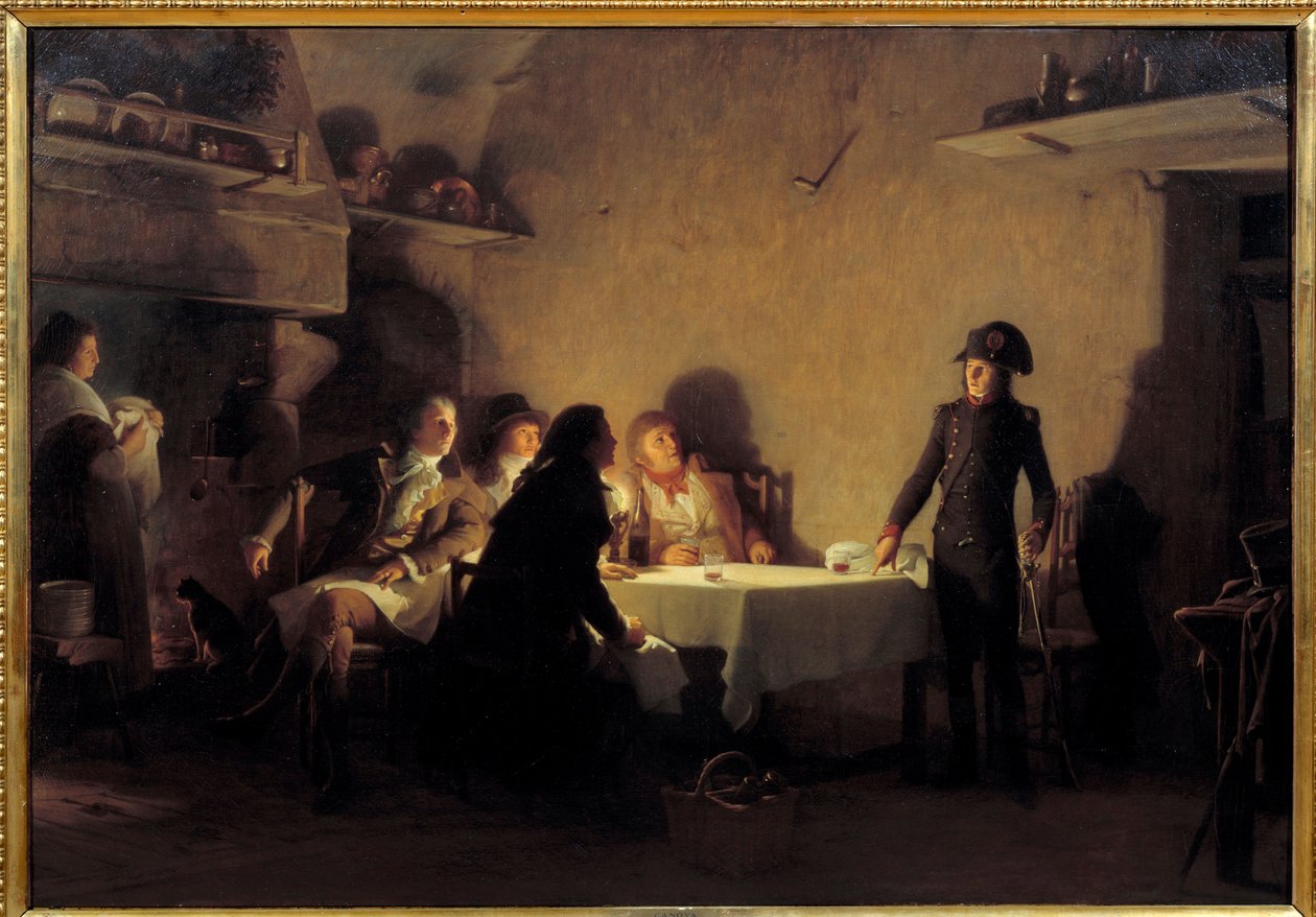 Kolacja Beaucaire. Pod koniec swojej wizyty na targach Beaucaire w dniu 29 lipca 1793 roku, Napoleon Bonaparte jadł obiad z dwoma marsylskimi negocjatorami, fabrykantem Nimois i Montpellier. Przerabia tekst „Le wieczerza Beaucaire” w dwie noce. Przyszły ce autorstwa Jean Jules Antoine Lecomte du Nouy