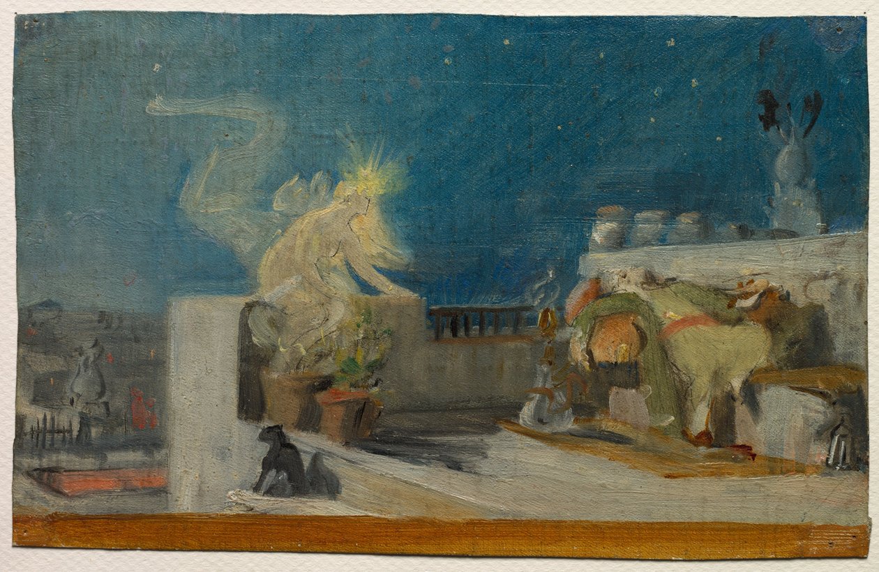 Szkic do "Orientalnego snu", przed 1904 (olej na tkaninie) autorstwa Jean Jules Antoine Lecomte du Nouy