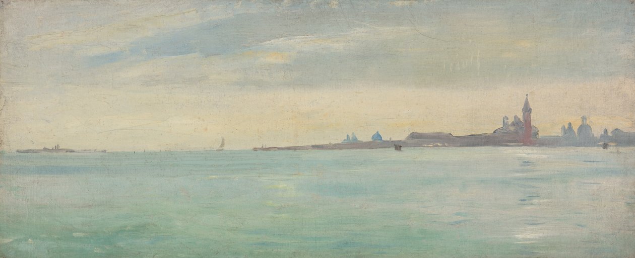 Wenecja widziana z ogrodu publicznego autorstwa Jean Jules Antoine Lecomte du Nouy