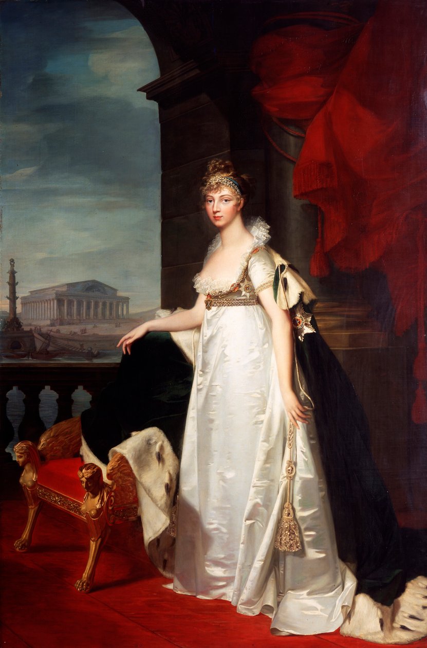 „Portret cesarzowej Elżbiety Aleksiejewny”, 1805 autorstwa Jean Laurent Monnier