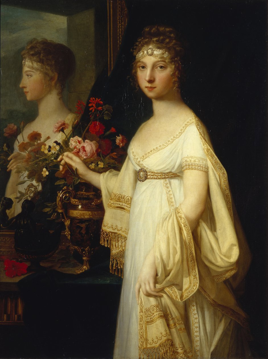 Portret cesarzowej Elżbiety Aleksiejewny, księżniczki Ludwiki Badenii 1779-1826, 1802 autorstwa Jean Laurent Monnier
