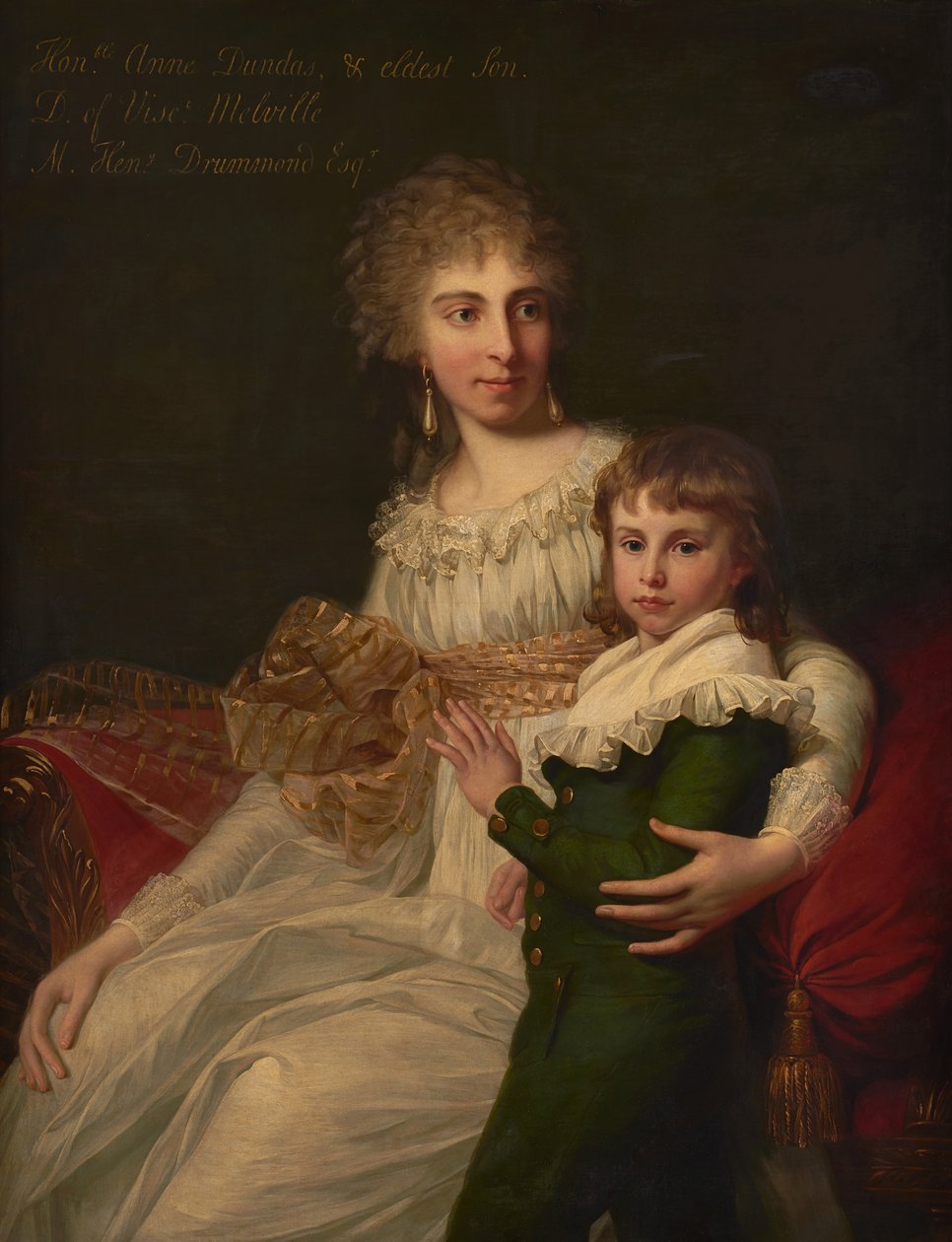 Portret Hon. Pani Henry Drummond z synem Henrym (olej na płótnie) autorstwa Jean Laurent Mosnier