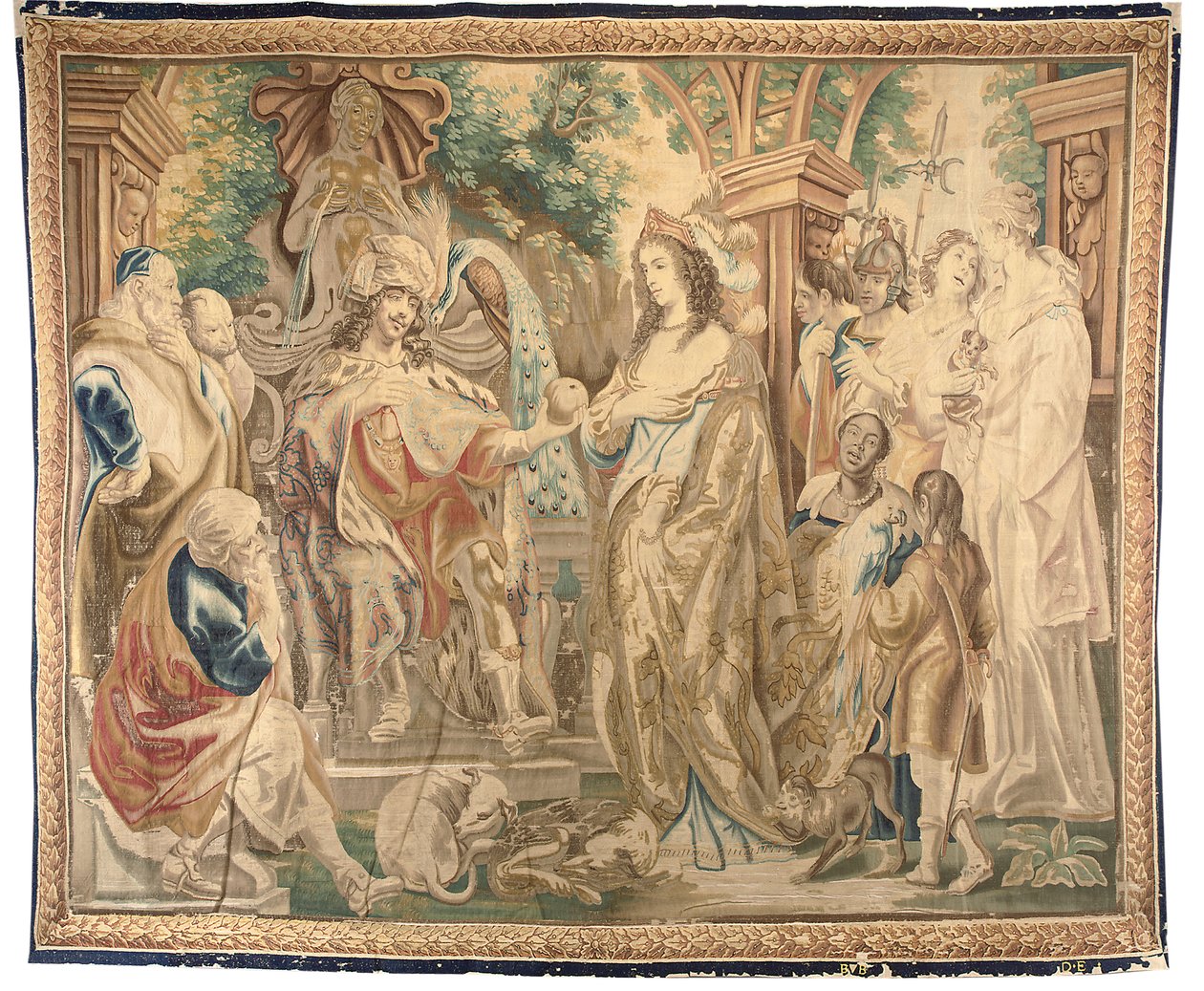 Gobelin brukselski z kompletu sześciu, ok.1650 (wełna i jedwab) autorstwa Jean Le and Eggermans Daniel II Clerc