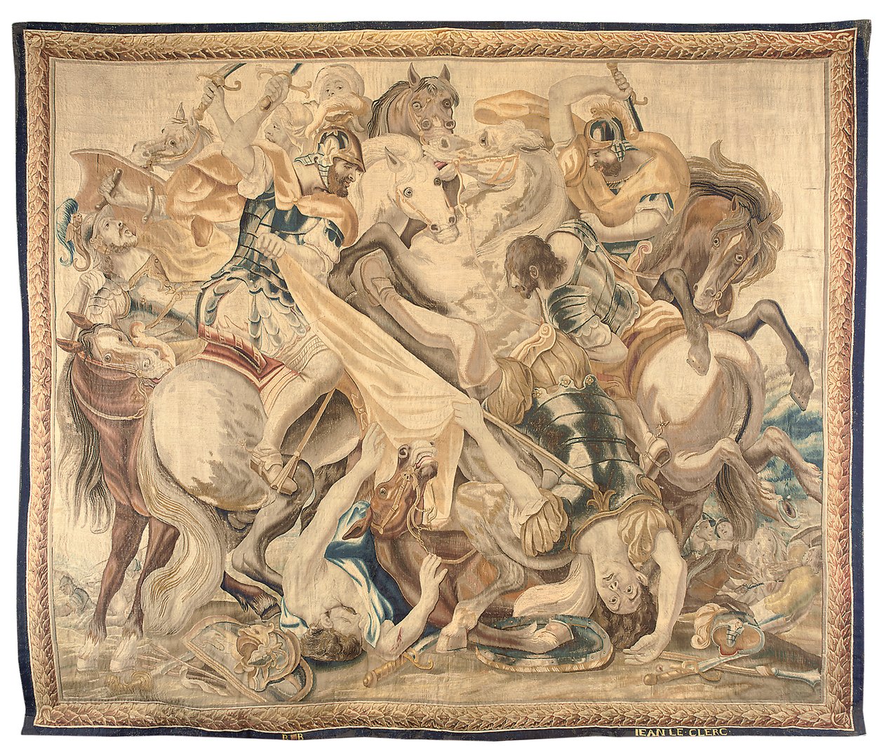 Gobelin brukselski z kompletu sześciu, ok.1650 (wełna i jedwab) autorstwa Jean Le and Eggermans Daniel II Clerc
