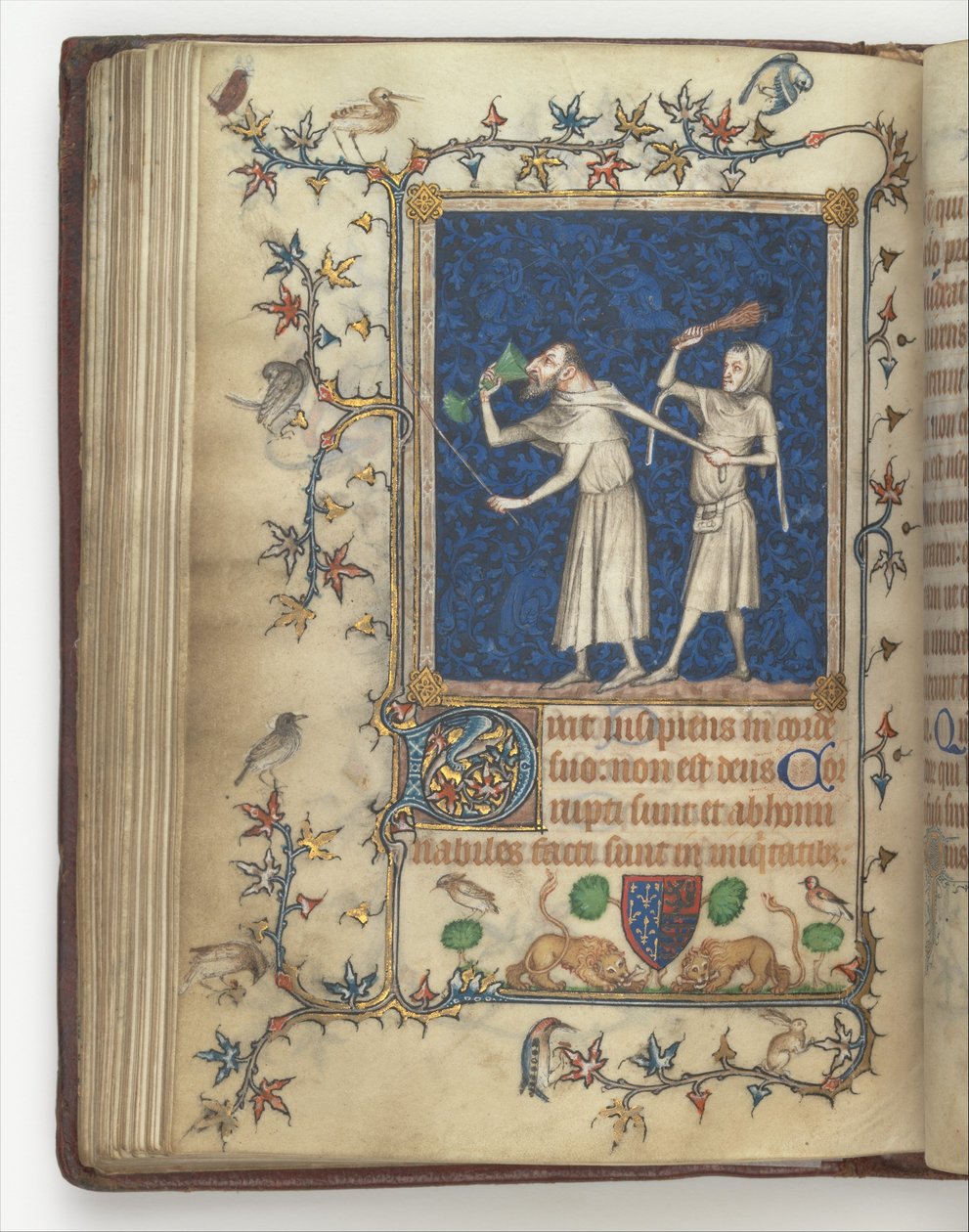 Modlitewnik Bonne z Luksemburga, księżnej Normandii f.83v, przed 1349 (rękopis) autorstwa Jean Le and workshop Noir