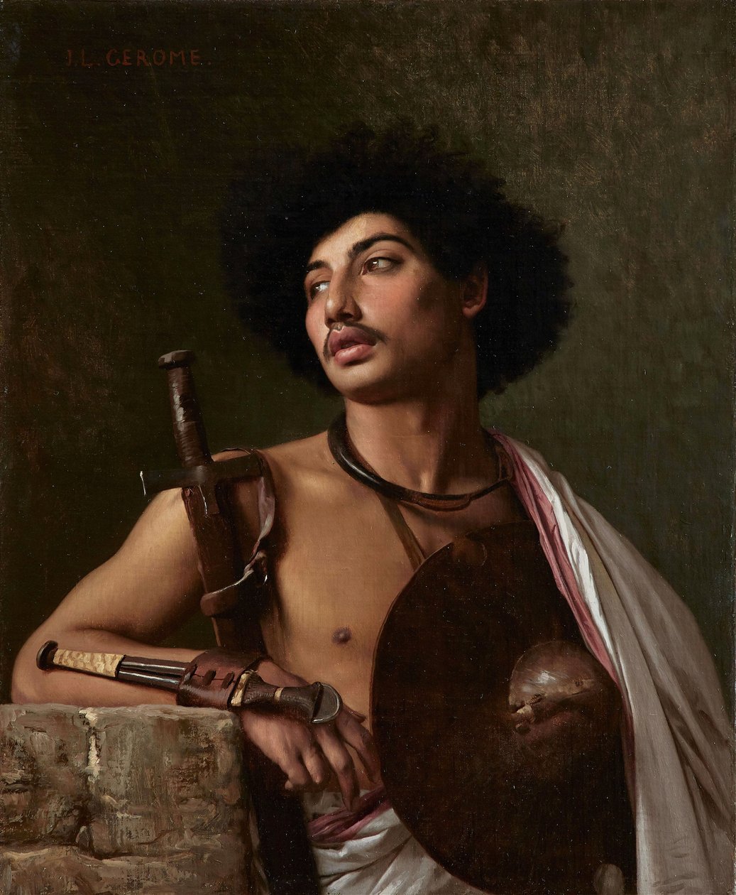 Wojownik Bischari autorstwa Jean Leon Gerome
