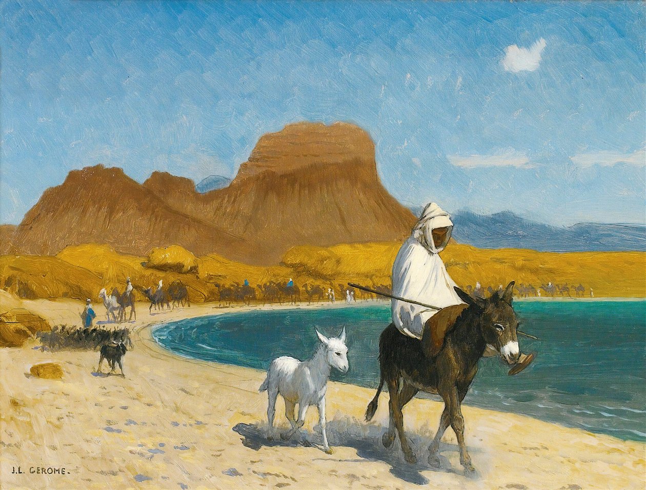 Zatoka Akaba (olej na płótnie) autorstwa Jean Leon Gerome