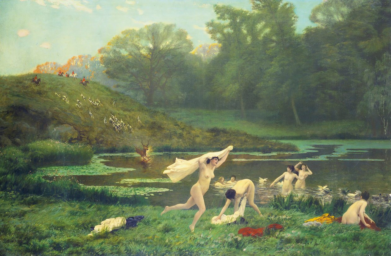 Diana i Akteon autorstwa Jean Leon Gerome