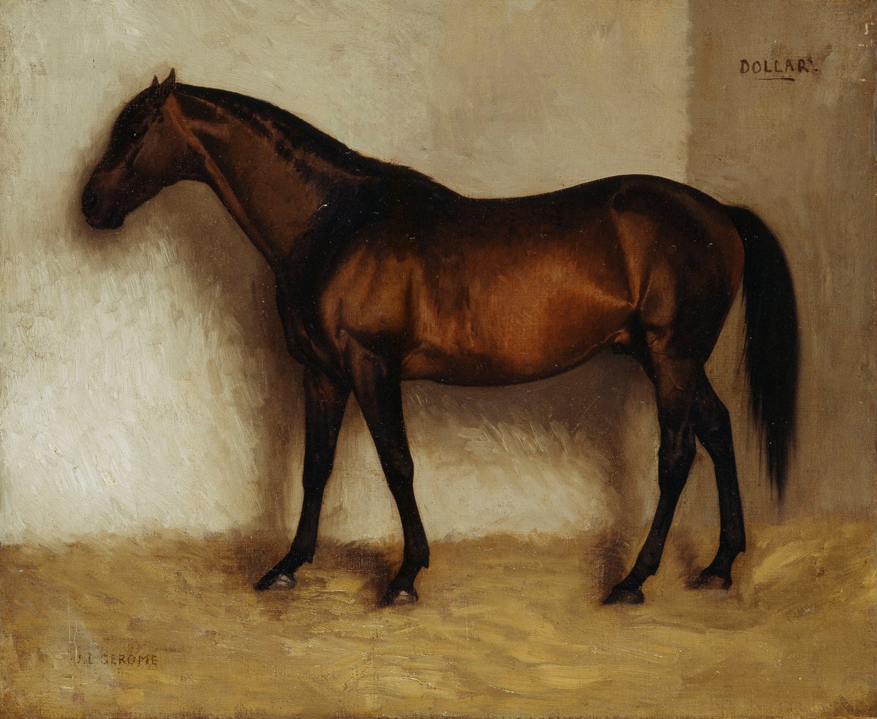 Dolar, łowca zatok w luźnym pudełku, autorstwa Jean Leon Gerome