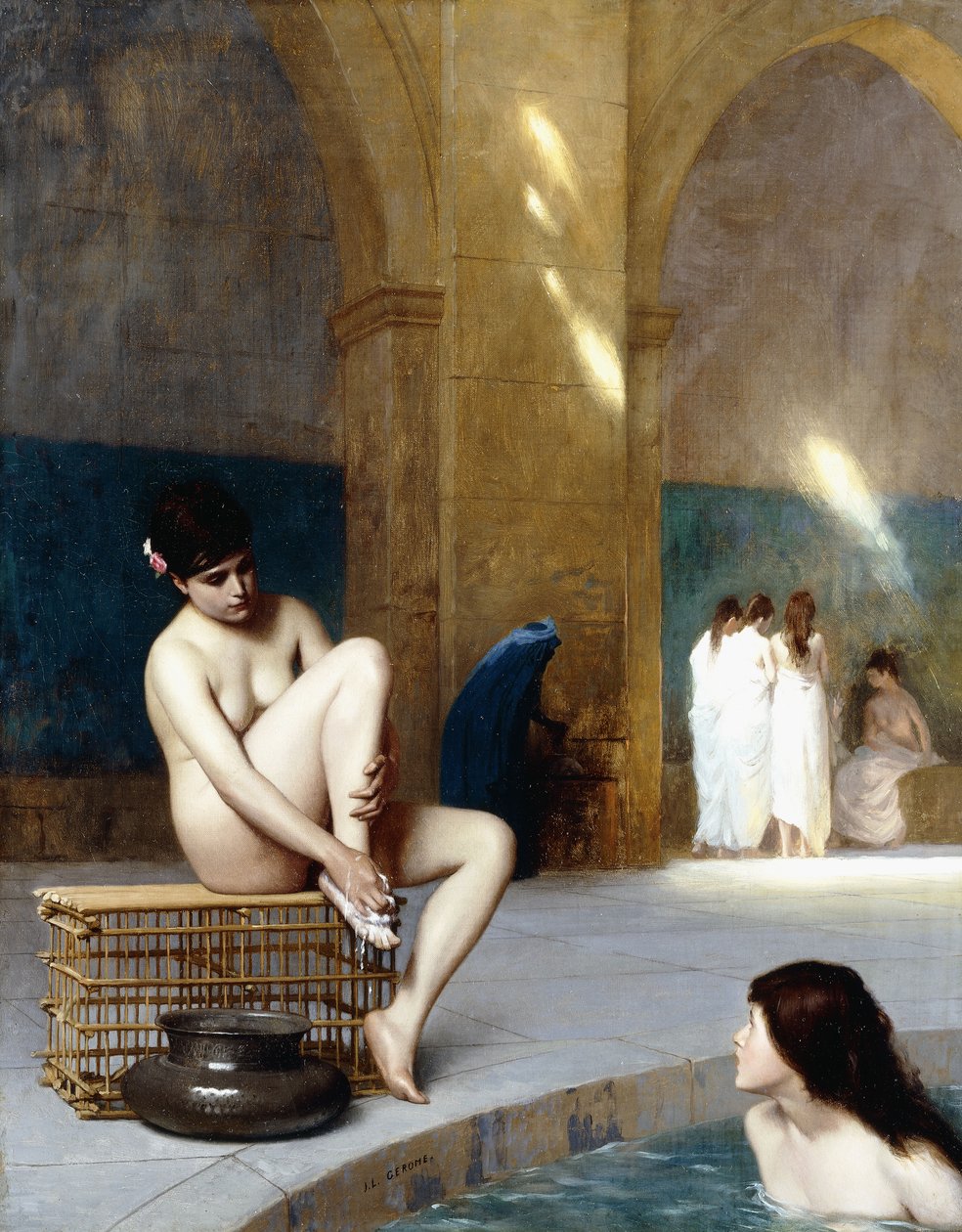 Naga kobieta, ok.1889 autorstwa Jean Leon Gerome