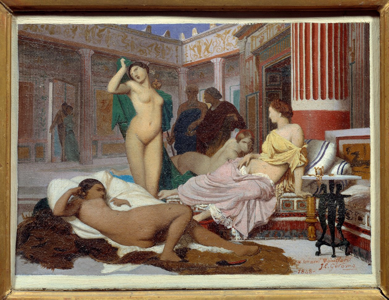 Greckie wnętrze. Obraz Jean Leon Gerome (1824-1904) autorstwa Jean Leon Gerome