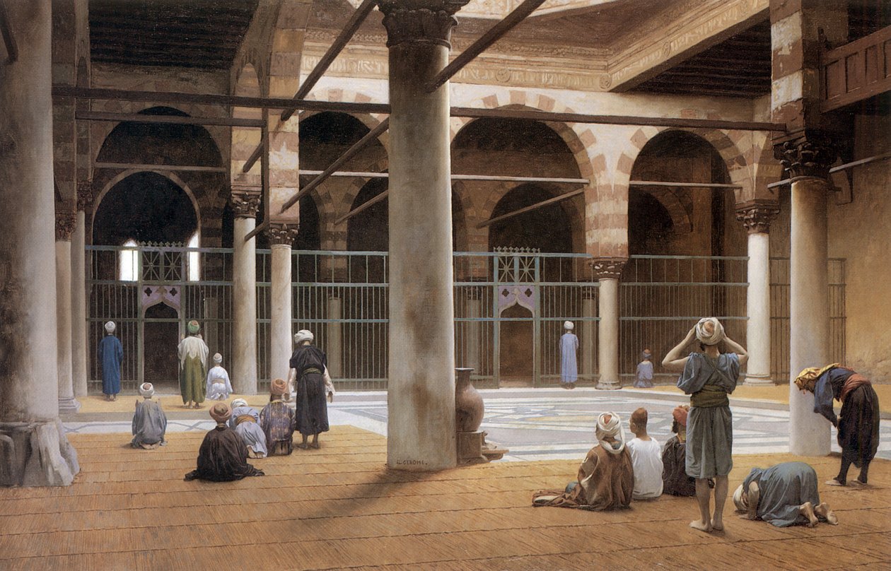 Interieur de mosquee en 1870 par Jean Leon Gerome galeria sztuki pamięci uniwersytetu w Rochester autorstwa Jean Leon Gerome