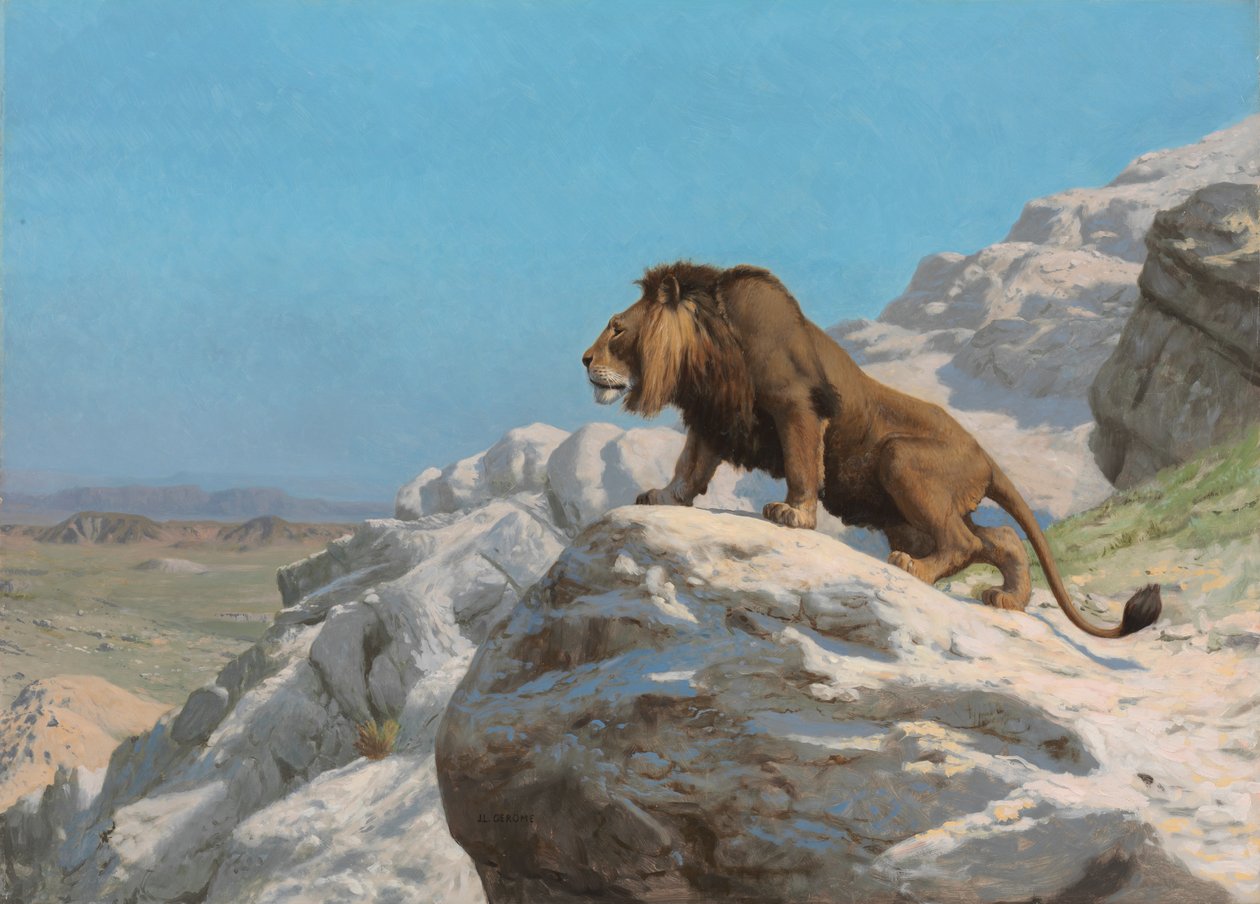 Lew na straży autorstwa Jean Leon Gerome
