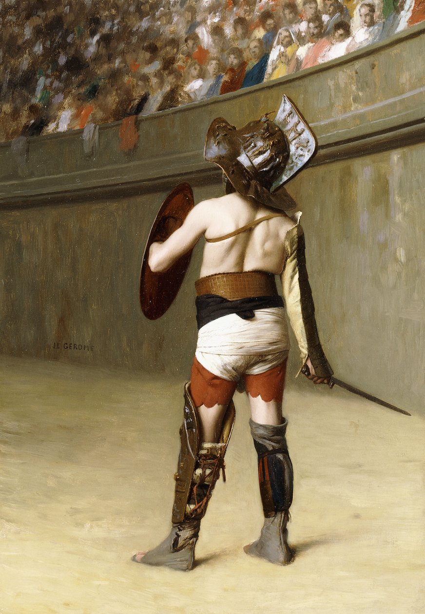 Mirmillon - galijski gladiator, autorstwa Jean Leon Gerome