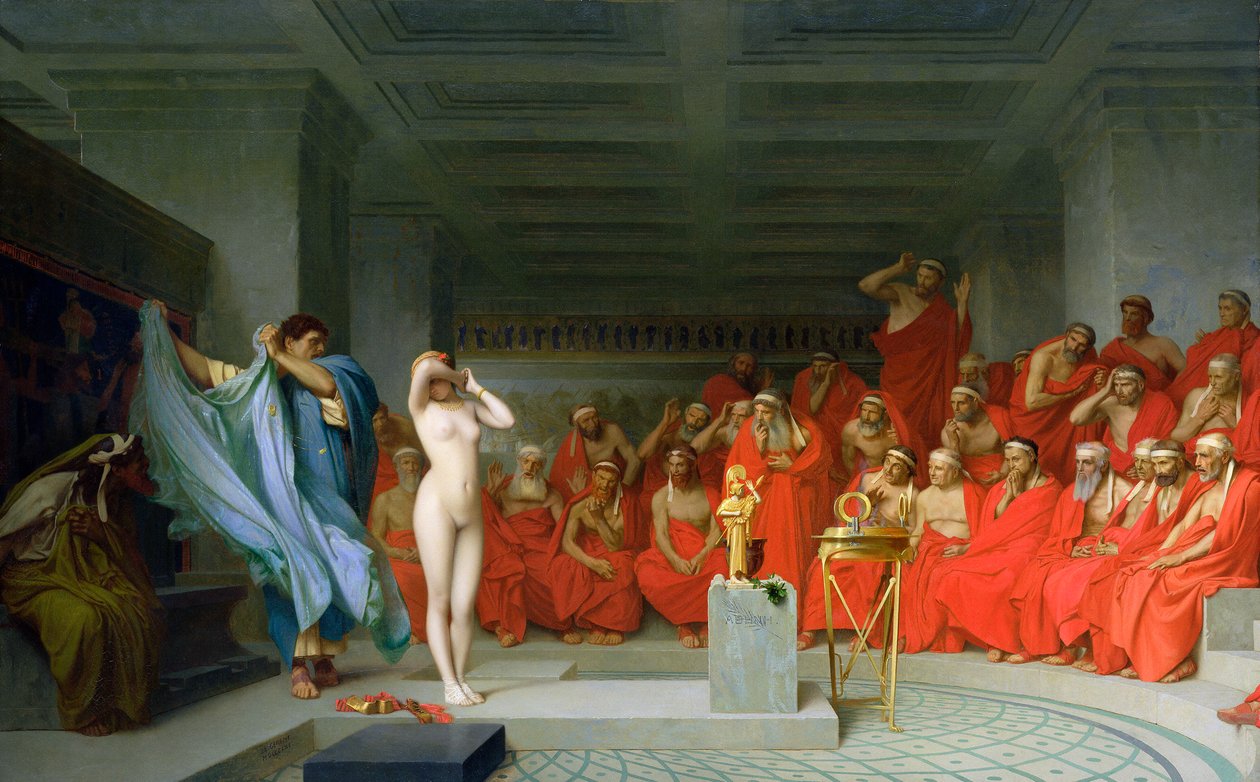 Phryne przed Areopage autorstwa Jean Leon Gerome