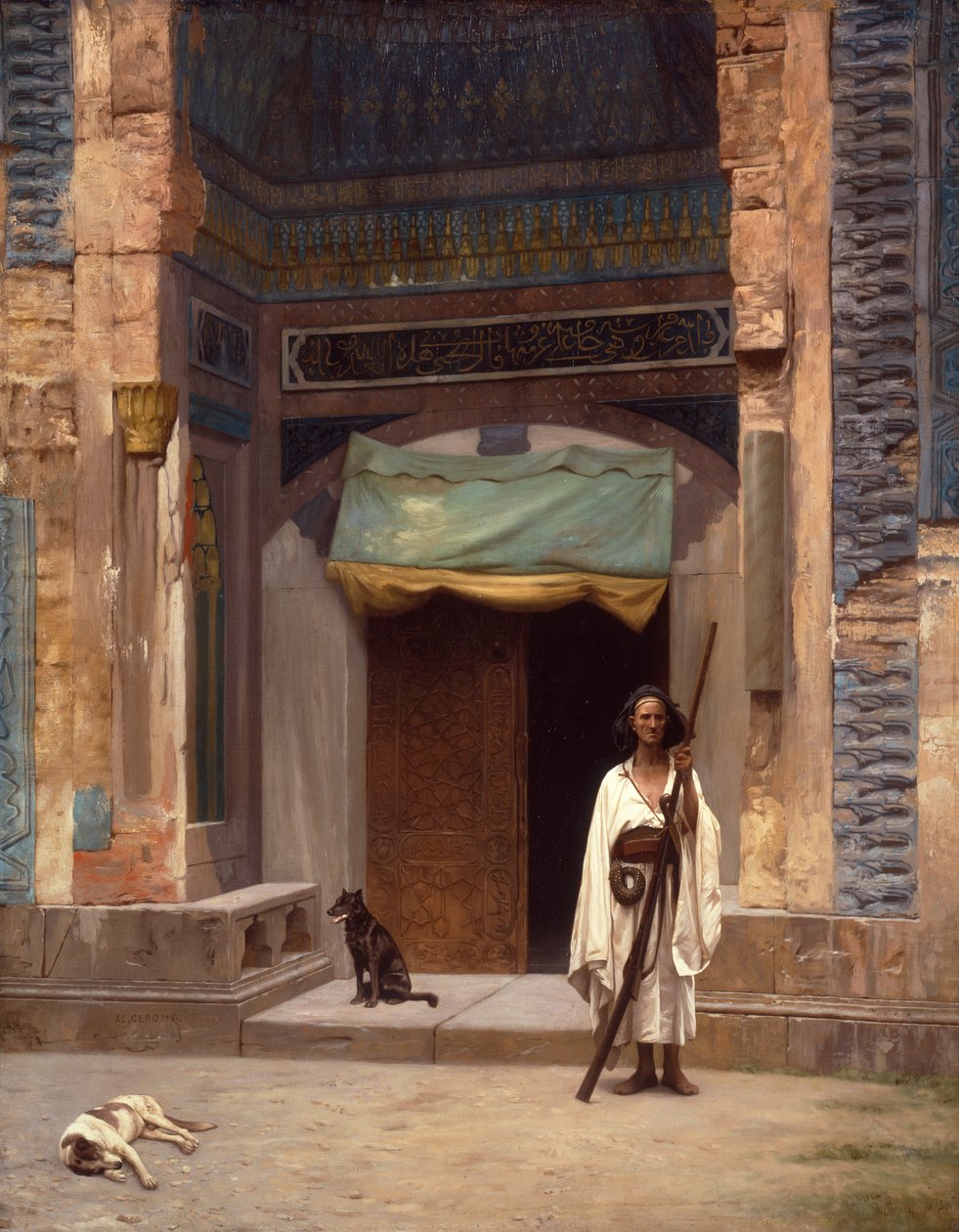 Portal Zielonego Meczetu (olej na płótnie) autorstwa Jean Leon Gerome