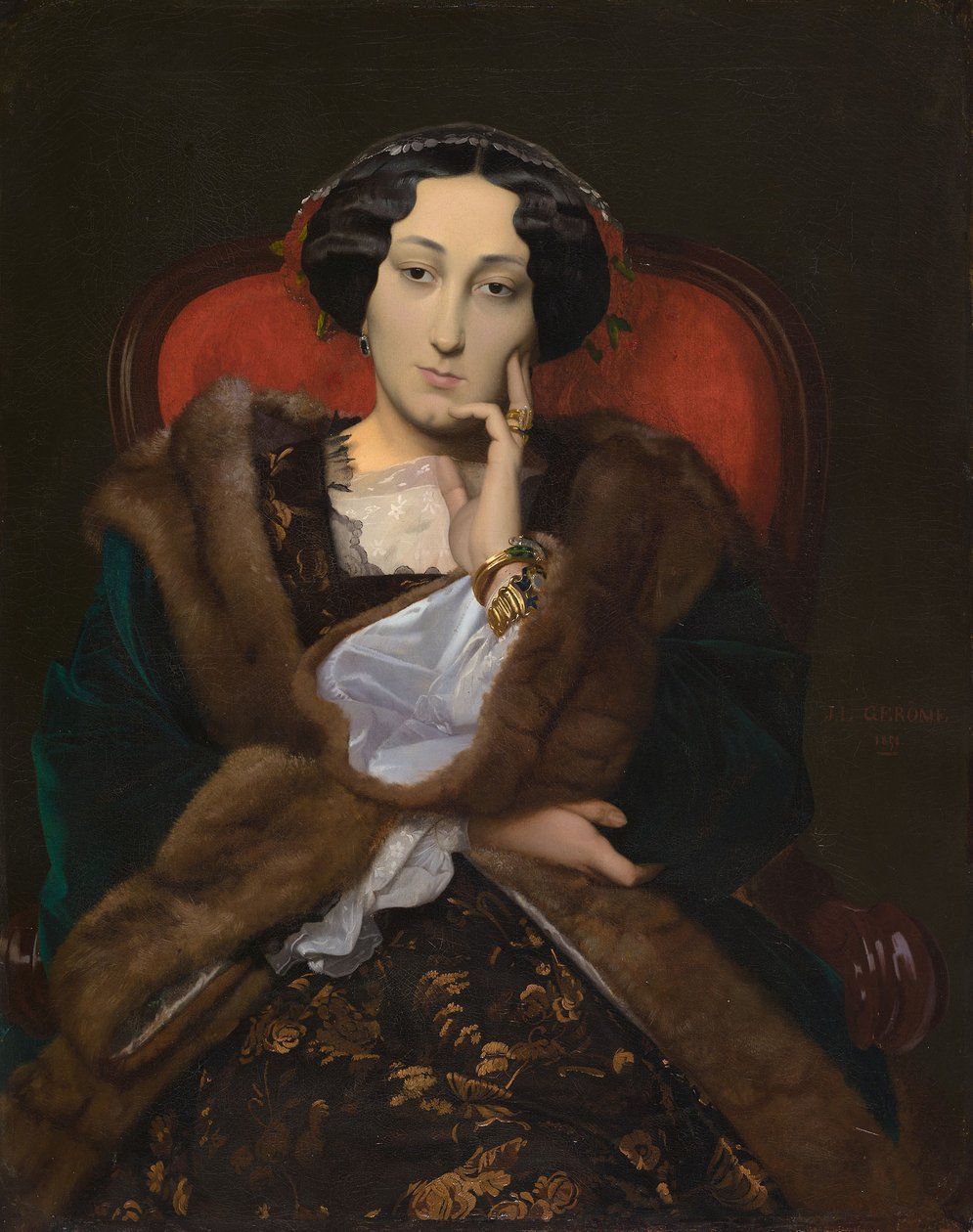 Portret kobiety autorstwa Jean Leon Gerome