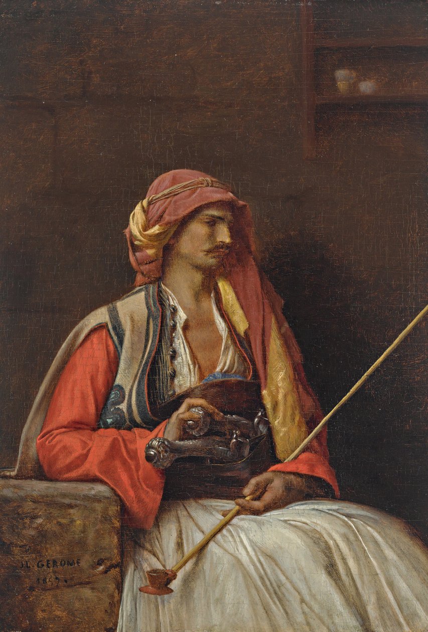 Siedzący Arnaut autorstwa Jean Leon Gerome