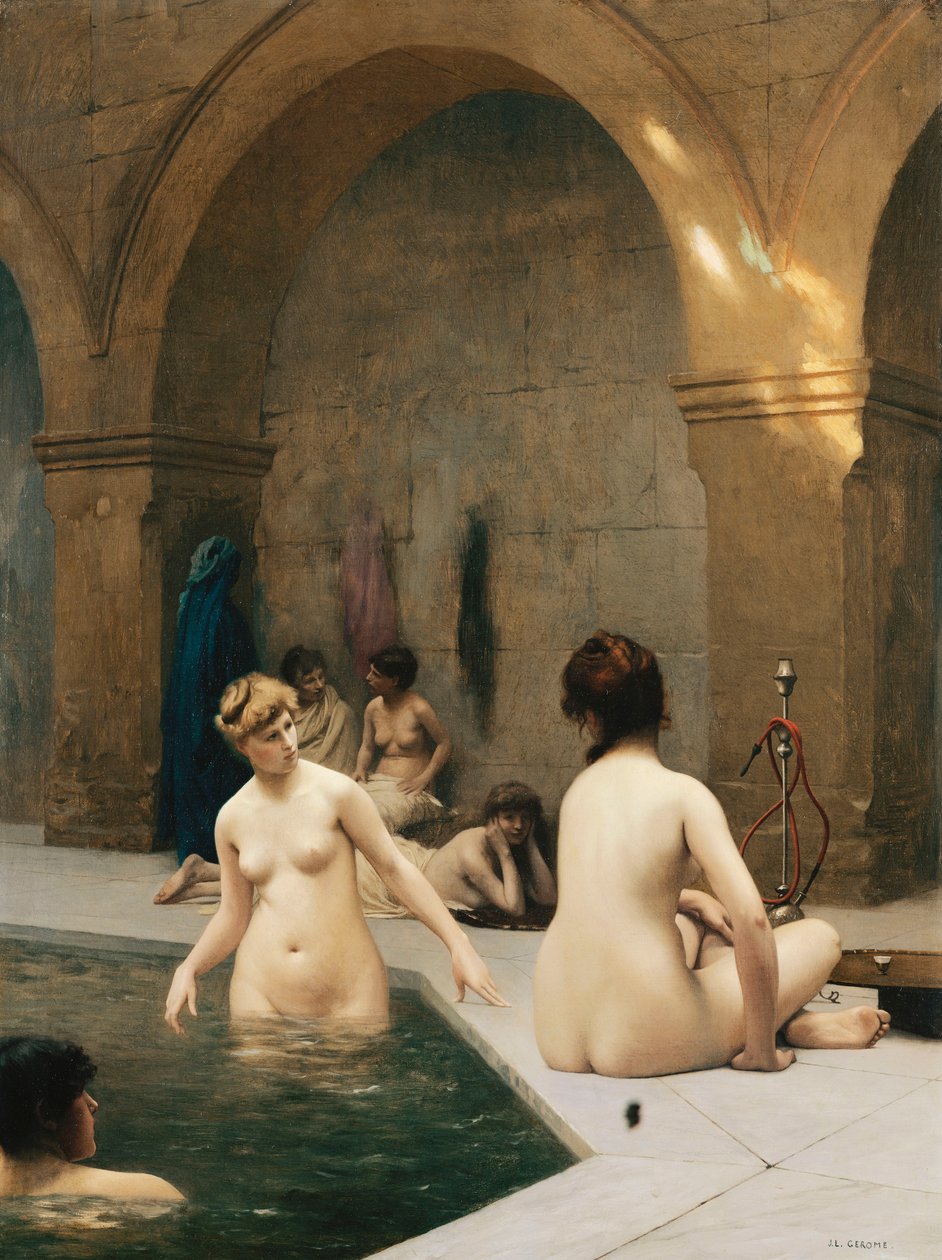 Kąpiących się; Baigneuses, c.1889 autorstwa Jean Leon Gerome