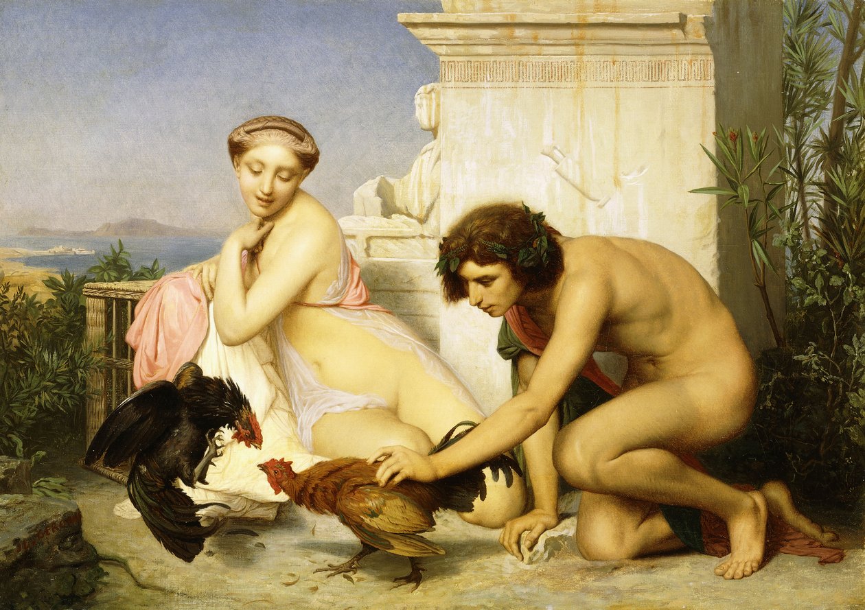 Walka kogutów, autorstwa Jean Leon Gerome