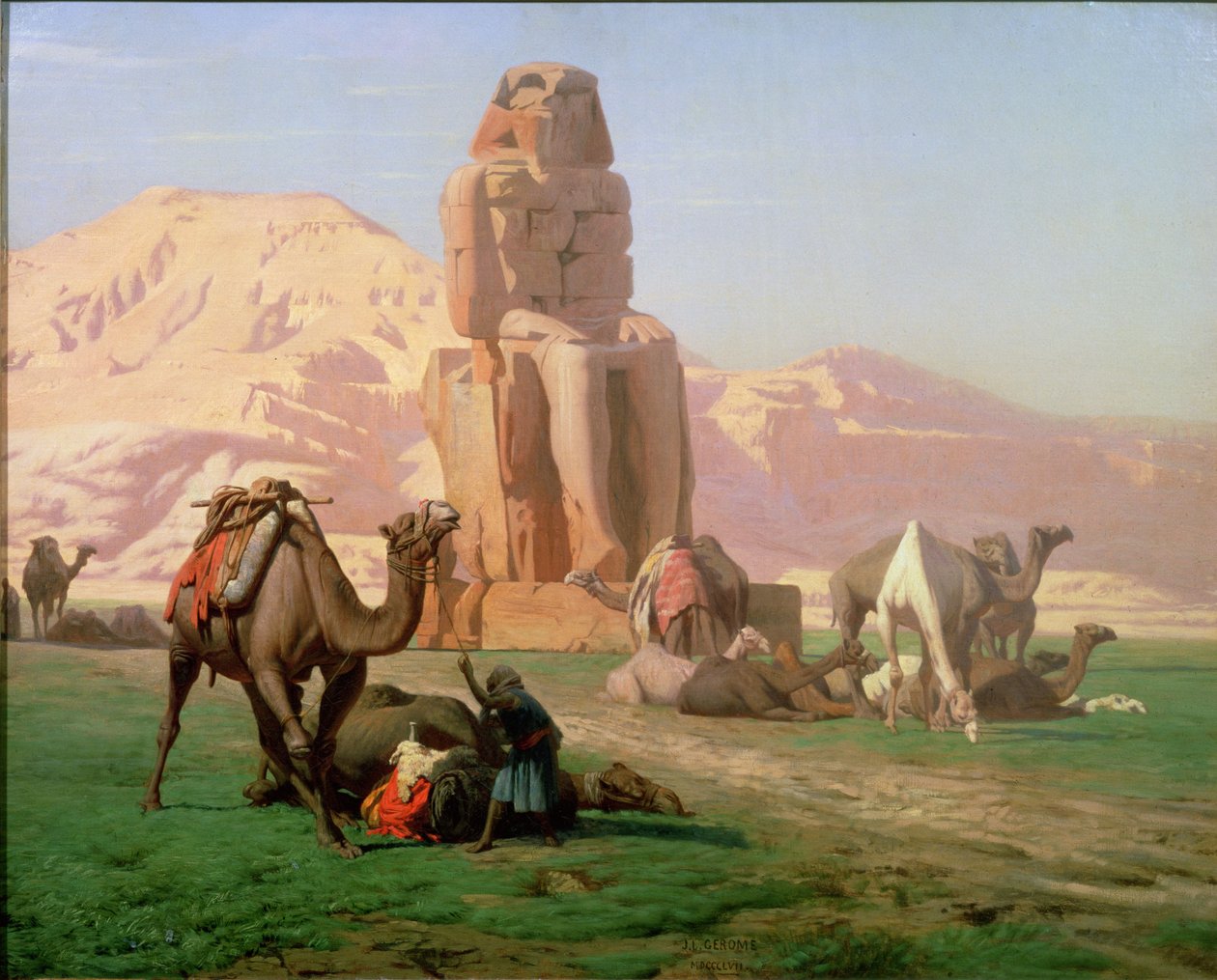 Kolos Memnona, 1857 autorstwa Jean Leon Gerome