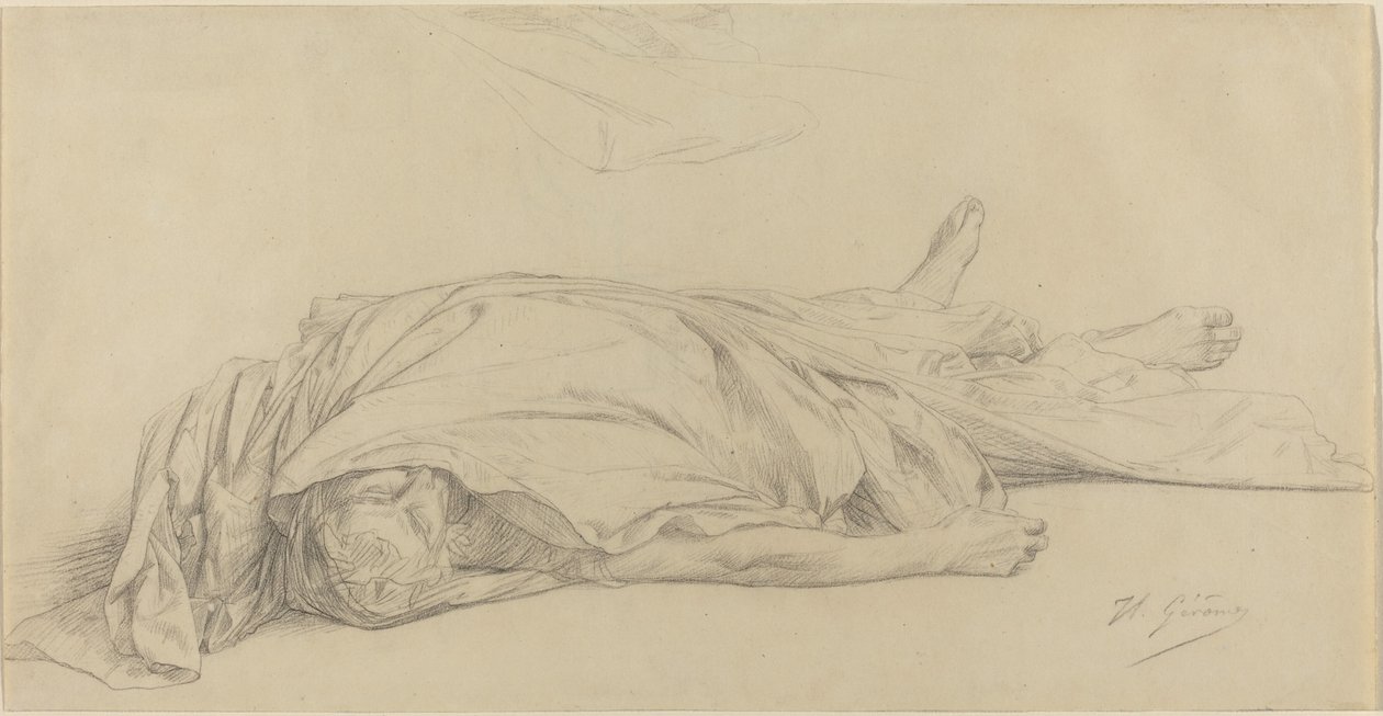 Martwy Cezar autorstwa Jean Leon Gerome