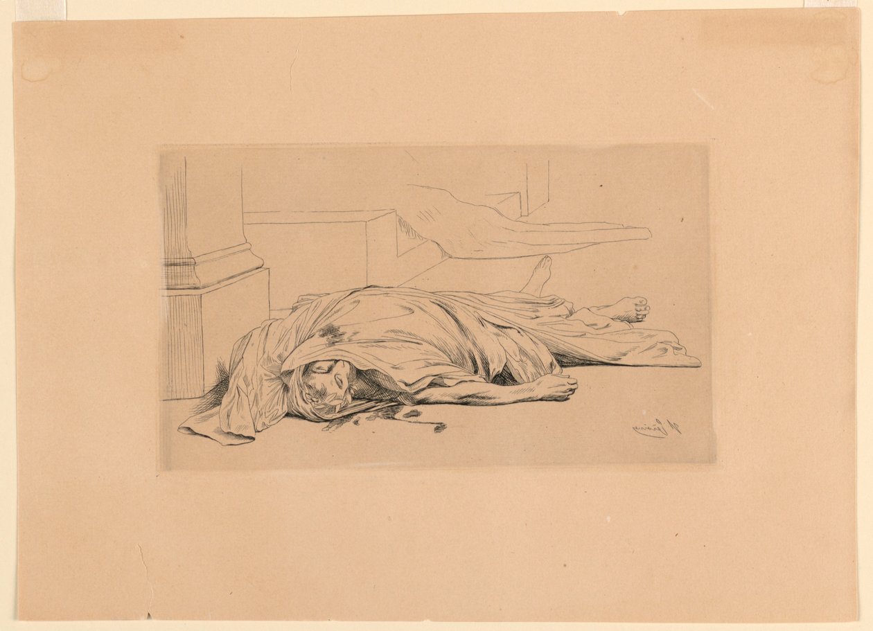 Martwy Cezar autorstwa Jean Leon Gerome